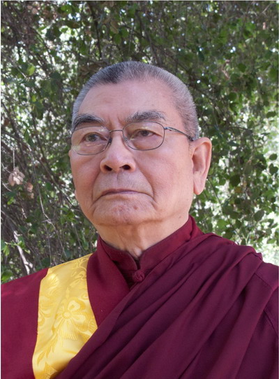 現量大圓滿成就者祿東讚法王恭讚南無第三世多杰羌佛